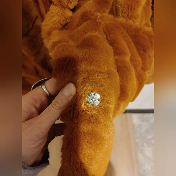 Woven Heart burnt orange faux fur jacket size M - Picture 8 of 10